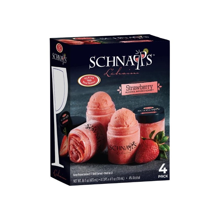 KIC Schnaps Alcohol Infused Strawberry Cup (4pk.)