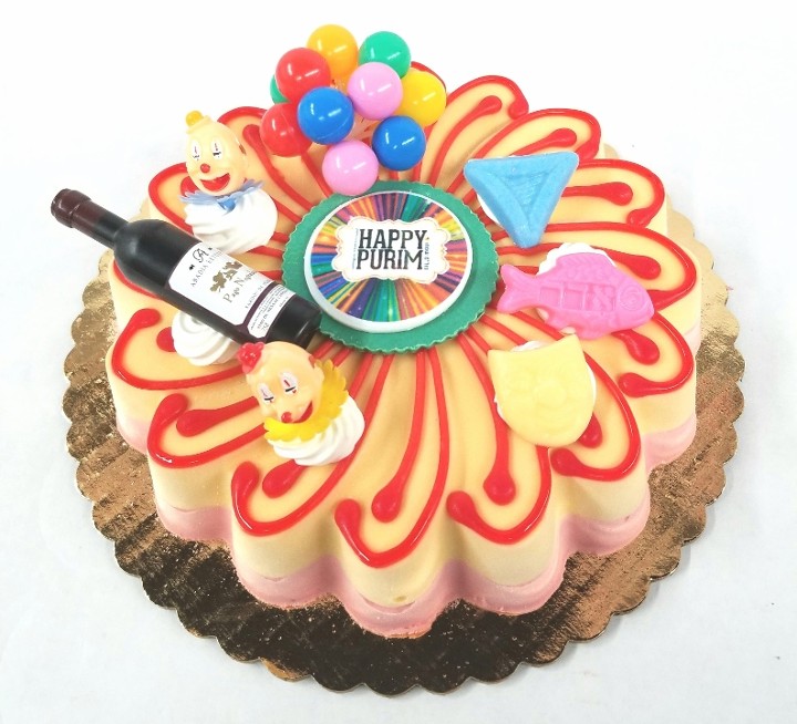 8" SORBET CAKE PURIM STRAWBERRY MANGO