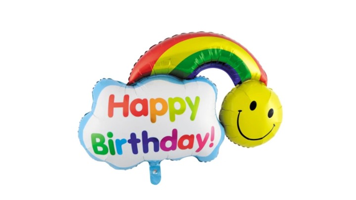 HAPPY BIRTHDAY RAINBOW JUMBO BALLOON #109