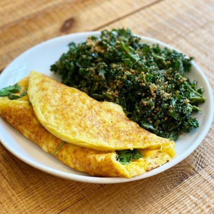 spinach &  cheese omelet