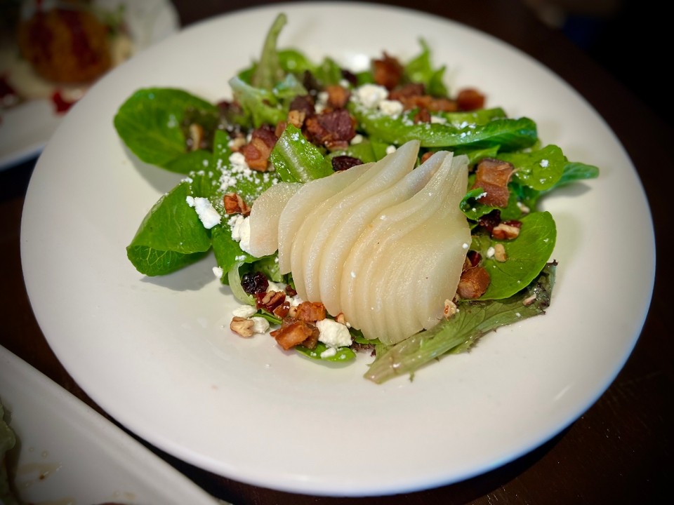 Moscato Poached Pear Salad