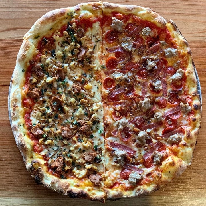 Hand-tossed Half and Half Pizza