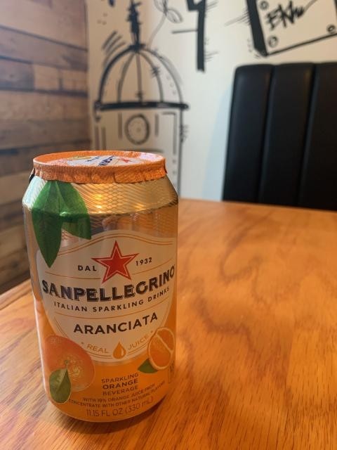 Orange San Pelligrino Can