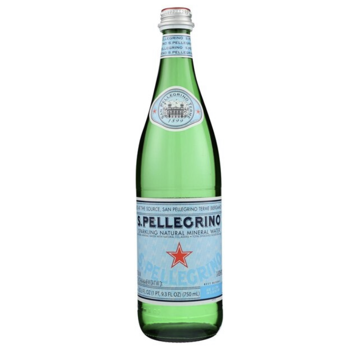 750 ml San Pellegrino Sparkling Mineral Water (glass)