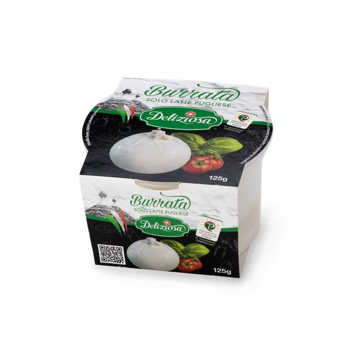 Imported Italian Burrata Pugliese cheese 4.4 oz