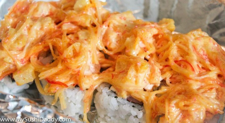 Spicy Salmon Dynamite Baked Roll