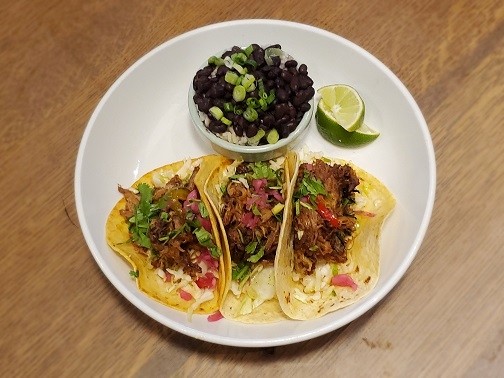 Pork Carnitas Tacos: Three