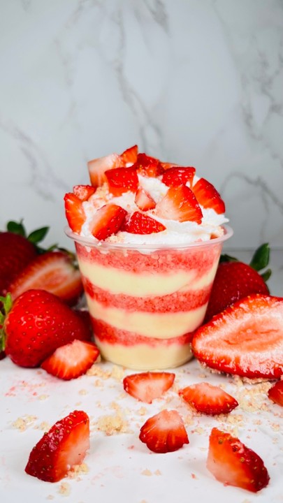 Strawberry NO BAKE Cheesecake Cup