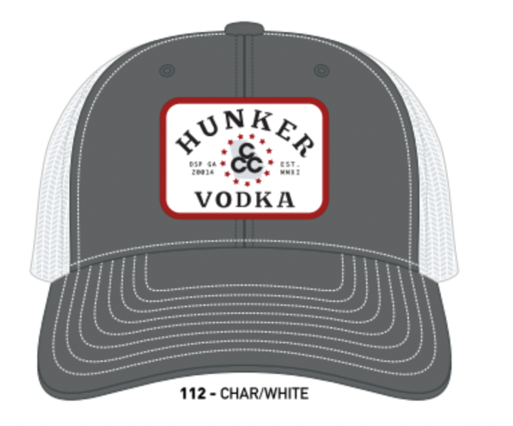 Hunker Snap Back Trucker Hat (Red Patch)