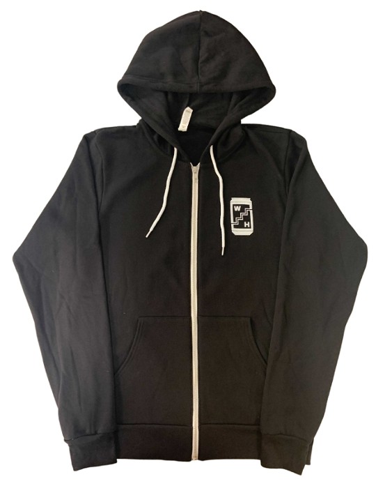 Black Logo Zip Hoodie - 2X-Large