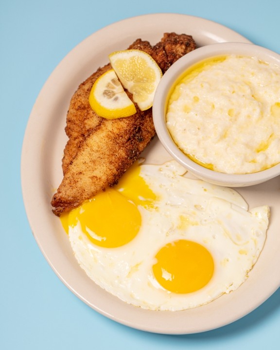 southern fried catfish w/eggs