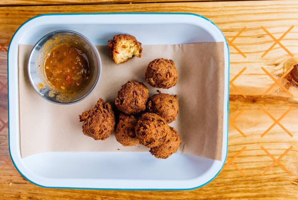Andouille & Cheddar Hushpuppies