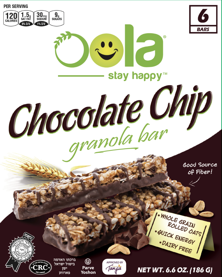 Oola | 6.6 Oz Chocolate Chip Granola Bar 6 ct