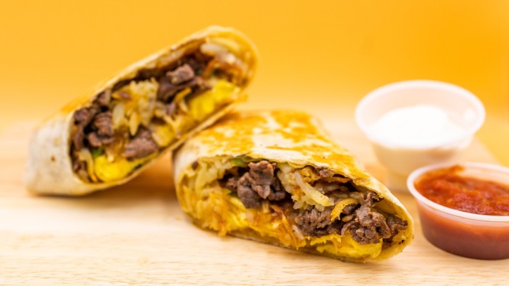 Steak Fajita Rice Burrito