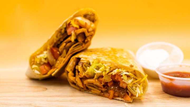 Chicken Fajita Rice Burrito