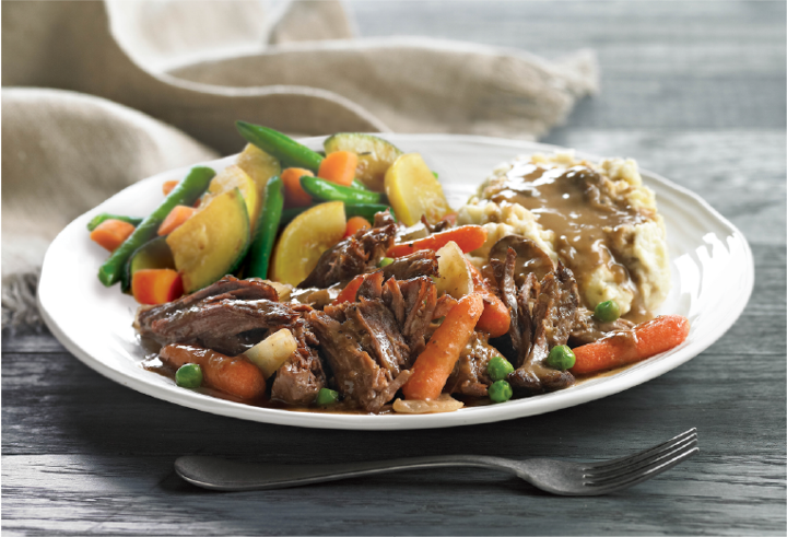 Slow-Roasted Pot Roast Dinner + FREE SLICE