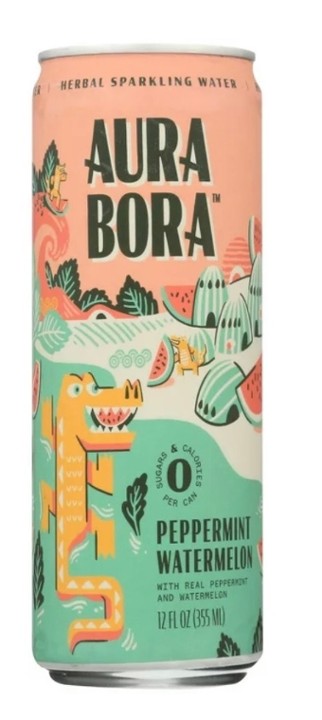 Peppermint Watermelon Aura Bora Sparkling Water