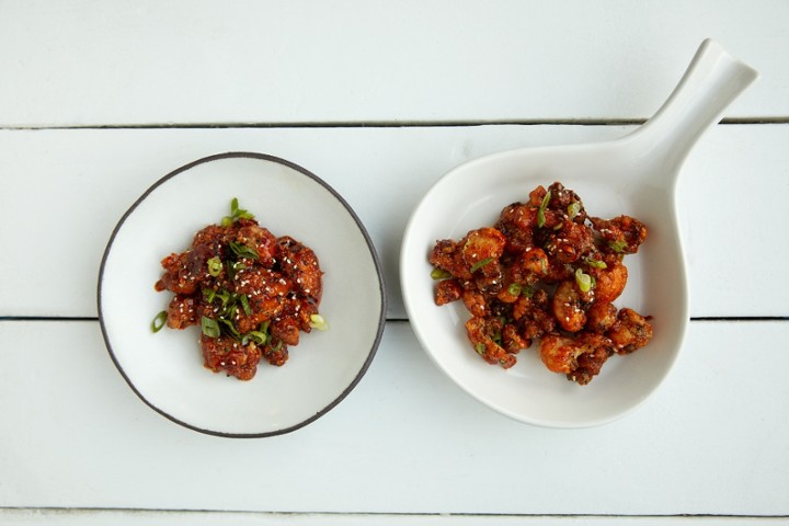 Korean Fried Popcorn Chicken (or Cauliflower)