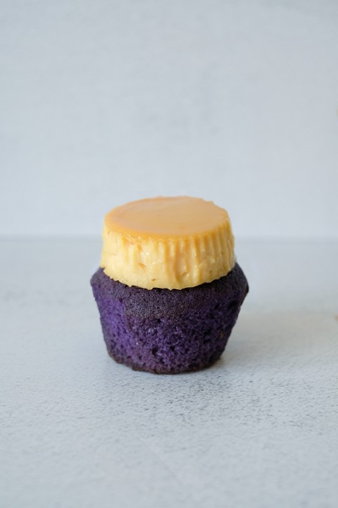 Ube Leche Flan Cupcake