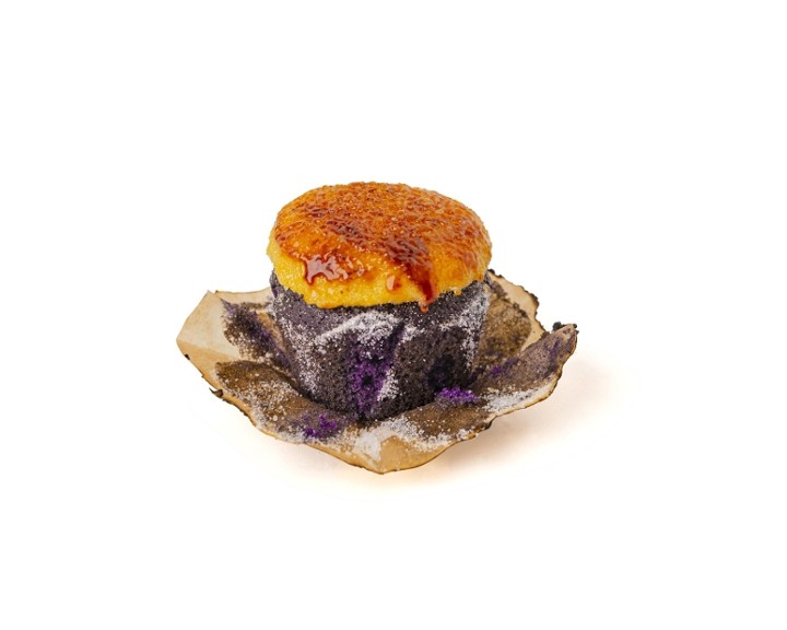 Ube Yema Creme brulee Cupcake