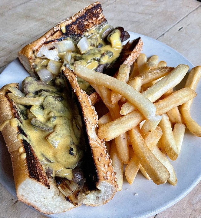 Vegan Mushroom Cheesesteak