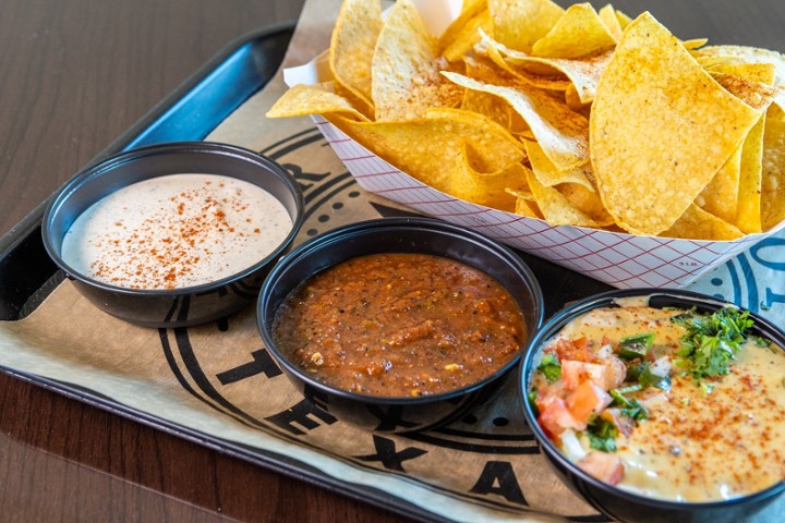 The Third Wheel (Queso, Salsa and Green Chili Ranch)