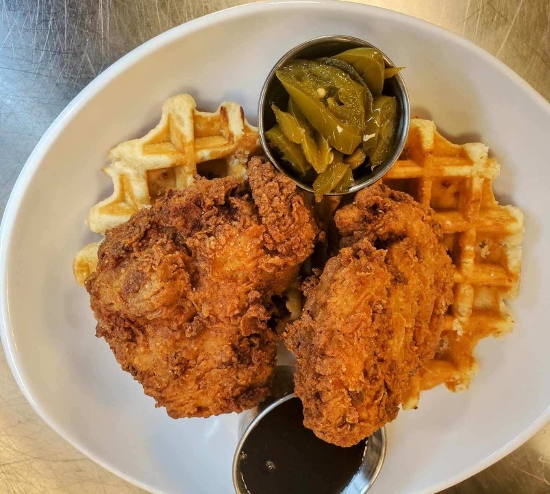 Spicy Sous Vide Chicken and Waffles