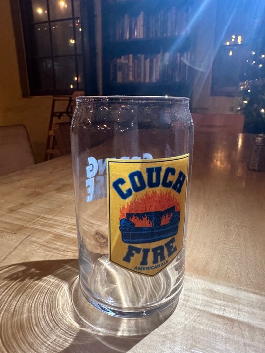 Couch Fire Can Glass