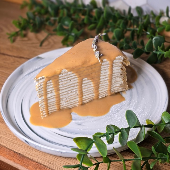 EARL GREY LAVENDER CREPE CAKE