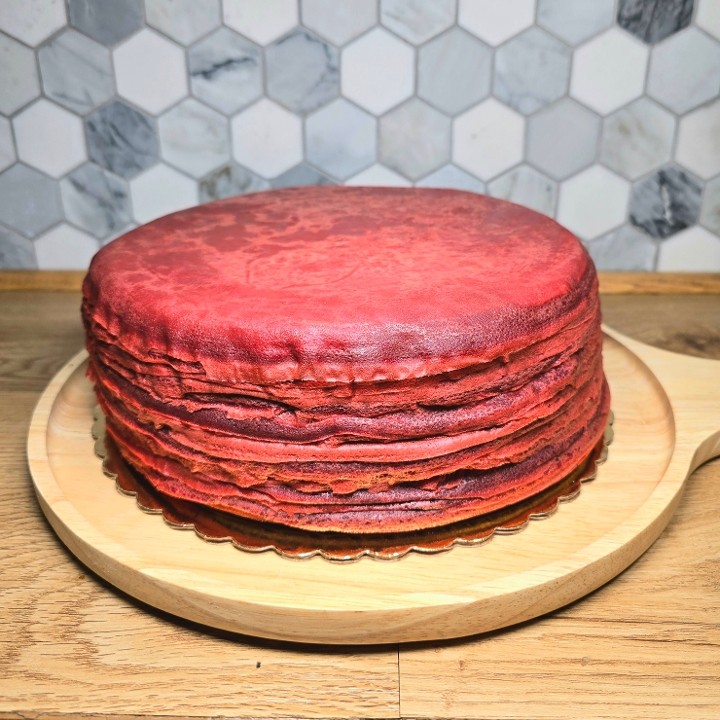 Whole Crepe Cake- Red Velvet Ruby