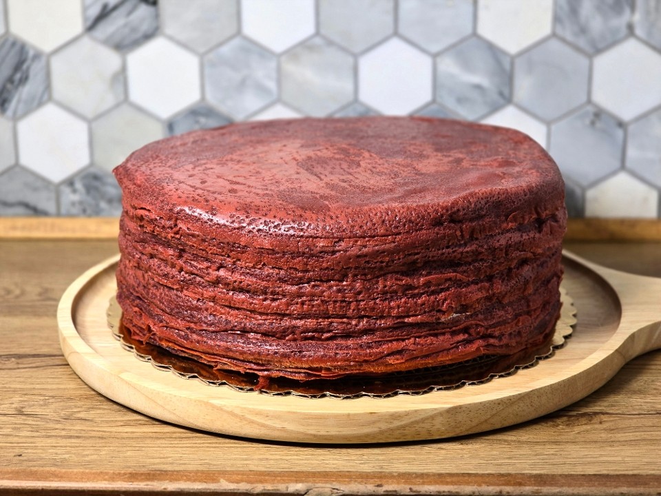 Whole Crepe Cake- Red Velvet Ruby