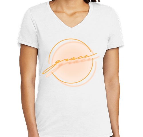 LRG White Grace V-neck Shirt