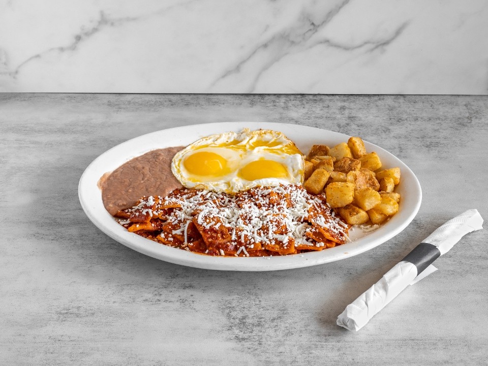 Chilaquiles With Salsa Roja