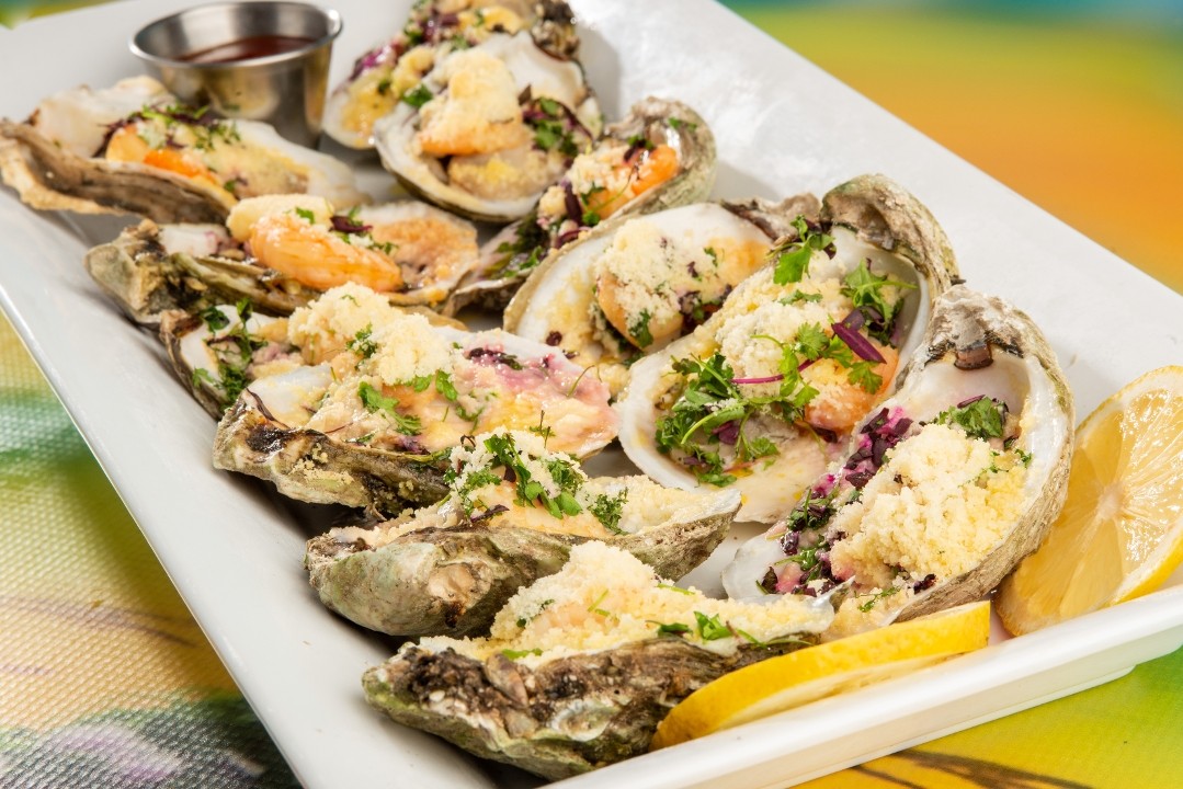 1 Dz Chargrilled Oysters with cream cheese