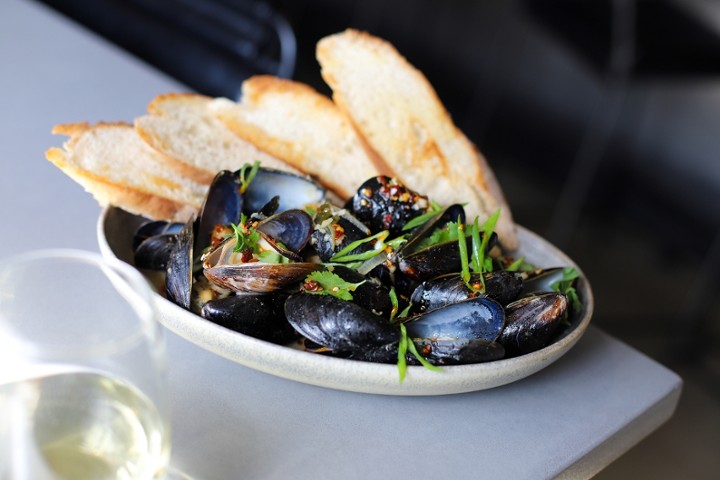 Ginger-Miso Mussels