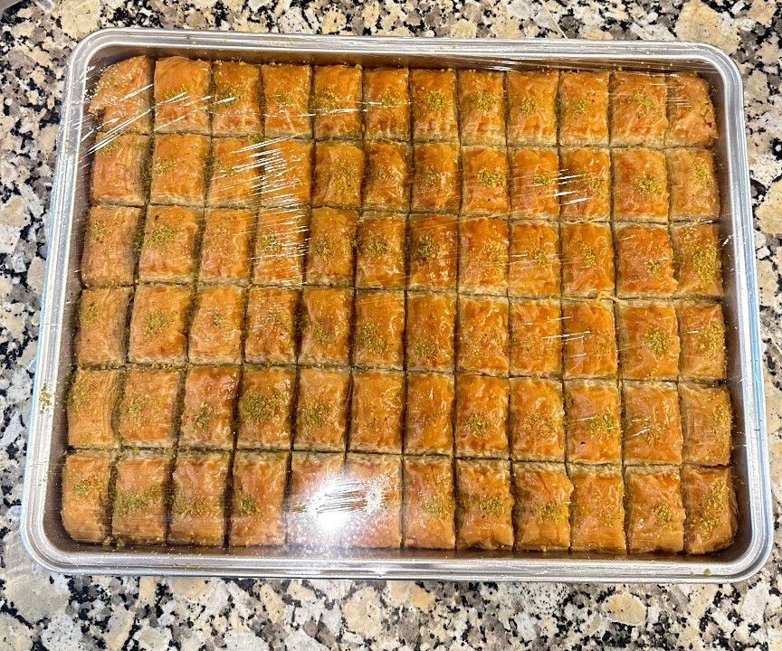 NEW* Full Tray Pistachio Baklava (72 Pcs)