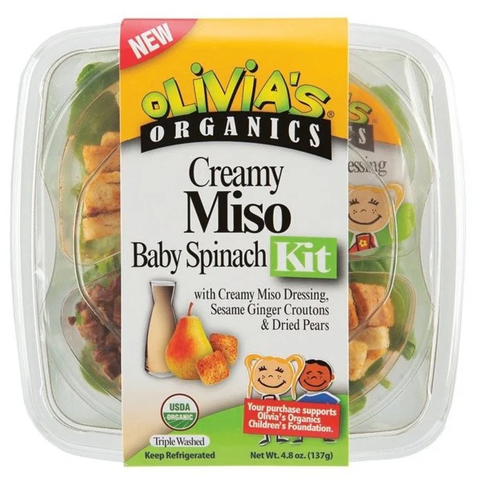 Olivia's Organic Creamy Miso Baby Spinach Kit