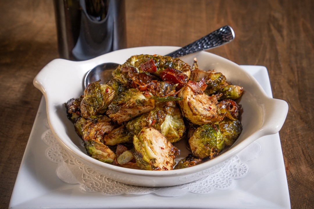 Fried Brussel Sprouts with Dates & Bacon