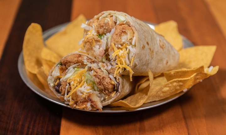 Fish Burrito (Includes Chips)