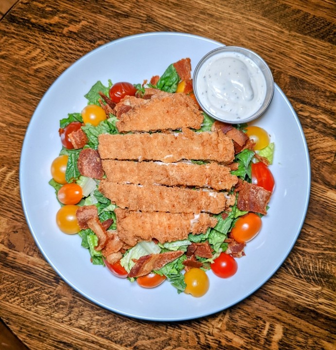 Bacon Ranch Salad- Crispy Chicken