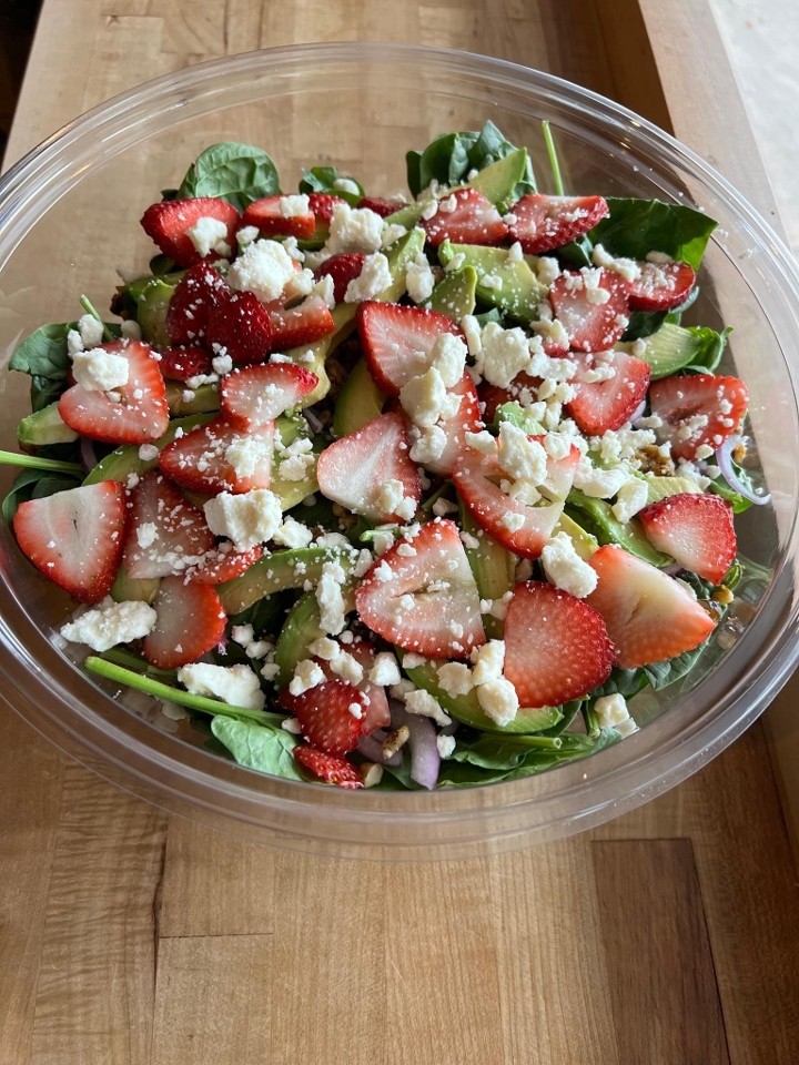 Baby Spinach, strawberry and avocado salad