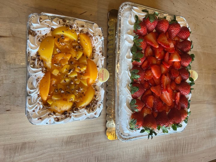 Tres leches with fruit on top only