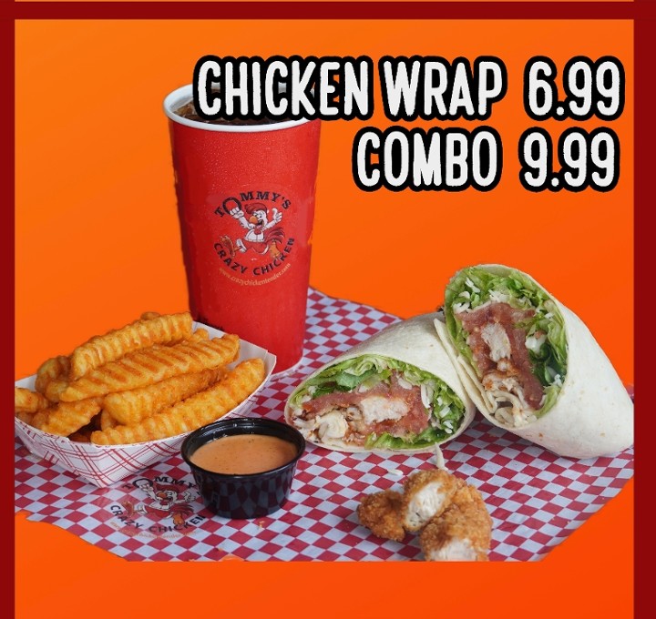 Crazy Chicken 790 Arlington Ridge Unit 100 - CRISPY CHICKEN WRAP COMBO