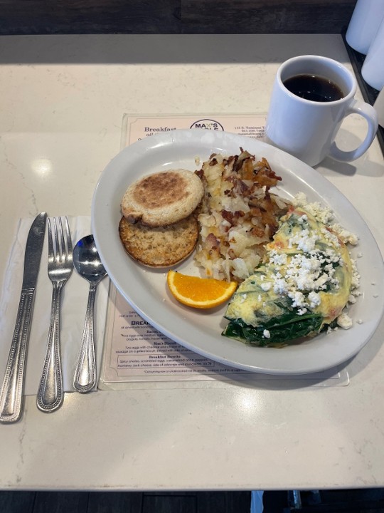 Feta, Spinach, Tomato Omelette