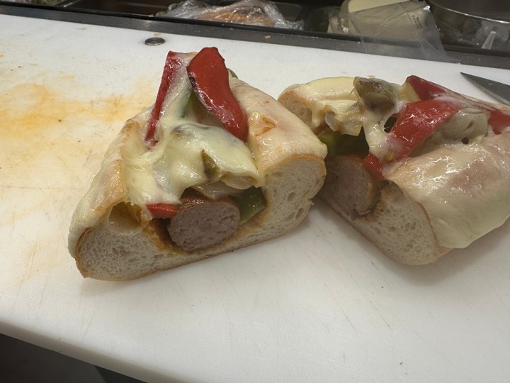 Sausage, Onions and Peppers Hoagie