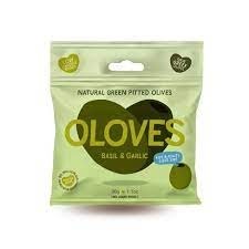 OLOVES - Basil & Garlic Pitted Green Olives