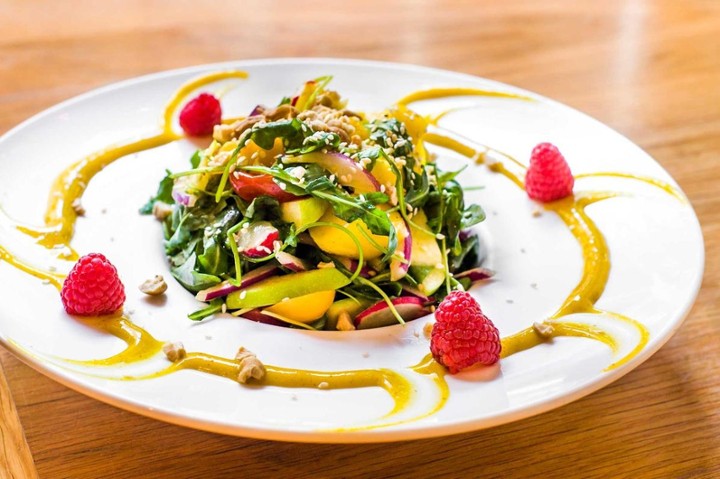 Mango Arugula Salad, Yuzu Vinaigrette