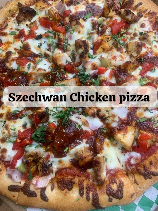 Chicken Schezwan Pizza