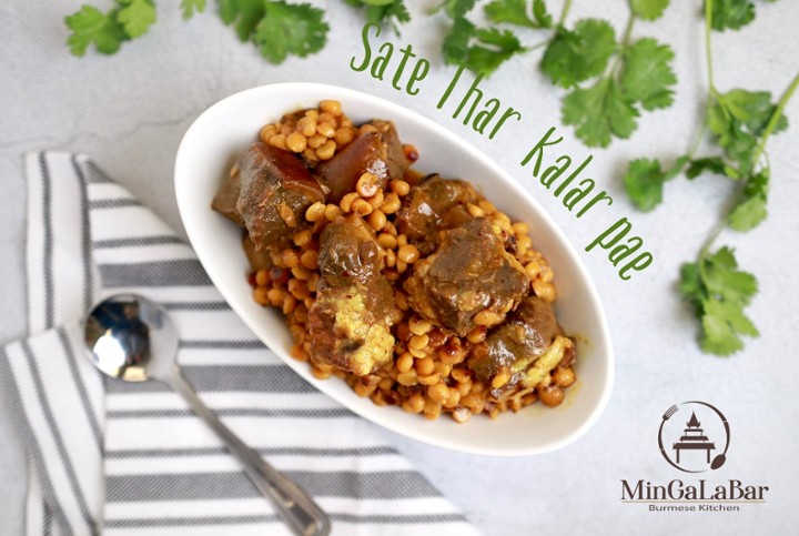 Sate Thar + Kalar Pae ( Goat Stew with Chana Dal )