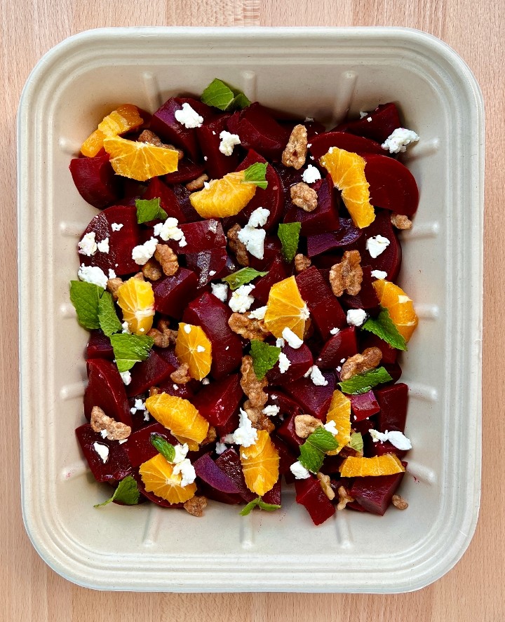 Roasted Beet Salad with Oranges, Candied Walnuts and Blue Cheese